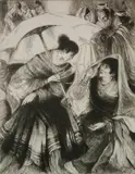 - ''Fiesta Parasol'' (Kloss 530)- by Gene Kloss, etching, 1969, offered Mar 2019