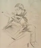 John Singer Sargent, - ''William Rothenstein: (Dodgson 3)-