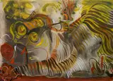 Paul B. Travis, - ''Blind Tiger''-, watercolor on paper, 1951