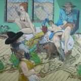 Ken Nevadomi, - ''Western Thrombosis''-, acrylic on canvas, 1973