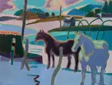 Joseph B. O'Sickey, - ''Brown and Green Horses''-