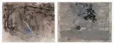 Herbert C. Cassill, - ''Lee's House at Arlington''; Untitled- 1 crayon on paper and 1, gouache on paper, 1992-1995, both