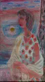 Alfons Dargis, - Portrait of Stefani-, oil on canvas, 1963