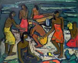- ''I te Pae Tahatai''- by Juan Rimsa, oil on cardboard, 1966, offered Mar 2019