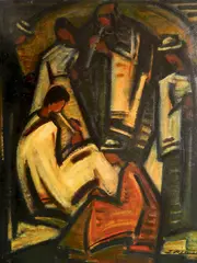 Juan Rimsa, - ''Concierto Nocturno''-, oil on paper