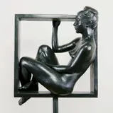 - Woman Sitting in A Square- by Richard McDermott Miller, bronze sculpture, 1969, initialed, offered Mar 2019