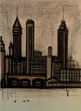 Bernard Buffet, - ''New York'' (Sorlier 120)-, lithograph in colors, 1967
