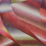 Samia Halaby, - ''Cleveland''-, lithograph in colors, 1974