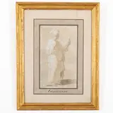Vincenzo Camuccini, Santo, pencil on paper