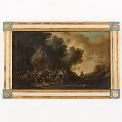 Scena di battaglia by Cornelis de Wael, oil on canvas, offered May 2023