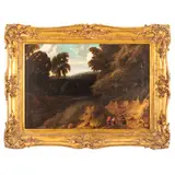 Lodewyk De Vadder, Paesaggio con sentiero incassato, oil on canvas applicata on faesite