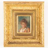 Eduardo Dalbono, Napoli, 1841 - 1915 / Ritratto di ragazza / Firmato Dalbono in alto a destra
