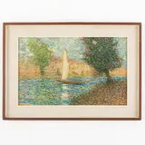 Raul Viviani, Firenze 1883 - Rapallo 1965 / La vela bianca / Firmato Raoul Viviani in basso a destra