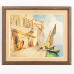 Chioggia 1893 - 1962 / Chioggia / Firmato A Brombo in basso a sinistra by Angelo Brombo, oil on faesite, offered May 2023