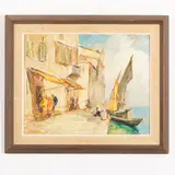 Angelo Brombo, Chioggia 1893 - 1962 / Chioggia / Firmato A Brombo in basso a sinistra, oil on faesite