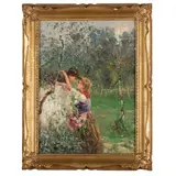 Giovanni Panza, Miseno, 1894 - Napoli, 1989 / Gli innamorati / Firmato G Panza in basso a destra