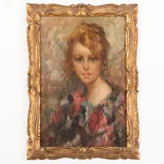 Giuseppe Maldarelli, Napoli, 1885 - 1958 / Ritratto di ragazza / Firmato Maldarelli in basso a sinistra, oil on canvas