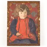 Guido Cadorin, Venezia 1892 - 1978 / Ritratto di bambina / Firmato Guido Cadorin in alto a destra, oil on cardboard