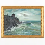 Giuseppe Caselli, Reggio Emilia, 1893 - La Spezia, 1976 / Marina ligure al tramonto / Firmato G Caselli in basso a destra, oil on canvas