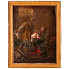 Presentazione al Tempio by Lazzaro Baldi, oil on canvas, offered May 2023