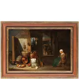 Interno di cucina / Firmato by David Teniers Il Giovane, oil on panel, offered May 2023