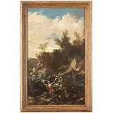 Antonio Francesco Peruzzini, Paesaggio con San Girolamo, oil on canvas