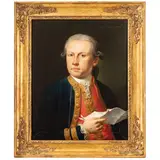 Martin Knoller, Ritratto d'uomo con lettera, oil on panel