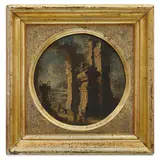 Leonardo Coccorante, Capriccio architettonico, oil on copper