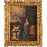 Giacomo Parolini, Annunciazione, oil on canvas applicata on panel