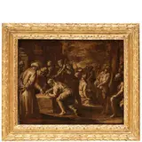 Giuseppe venduto dai fratelli by Giovanni Battista Carlone, oil on canvas, offered May 2023