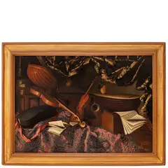 Bartolomeo Bettera, Natura morta con strumenti musicali, oil on canvas