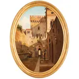 Brescia, 1829 ; Milano, 1906 / Castello feudale sul colle di Brescia / Firmato G B Ferrari e datato 1888 in basso a destra by Giovanni Battista Ferrari, oil on canvas, offered May 2023