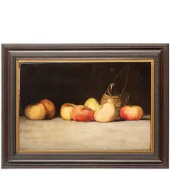 Georgios Jakobides, Mitylene, 1853 ; 1932 / Natura silente con mele / Firmato G Jakobides in basso a sinistra, oil on canvas