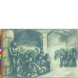 Ugo Attardi, PRETURA; PRIGIONIERI E AVVOCATI, 1954