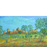 Cascella Michele, GRADARA (IL CASTELLO DEI MALATESTA), 1933, mixed media on paper