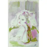 FIGURA FEMMINILE by Sassu Aligi, mixed media ed acquerello on paper, offered Jun 2013