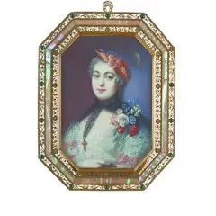 Ritratto di Dama by Louis Tocquã‰, oil on avorio, offered May 2013