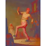 Adriaen Brouwer, Contadino che danza, oil on panel