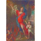 L'angelo custode by Giovanni Battista Merano, oil on canvas, offered May 2013