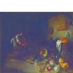 Gian Domenico Valentini, Interno di cucina, oil on canvas