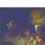 Gian Domenico Valentini, Interno di cucina, oil on canvas