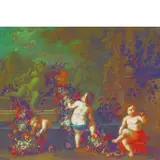 Giochi di putti in un giardino fiorito by Gaspar Peeter Verbruggen the Elder, oil on canvas, offered May 2013