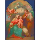 Sacra Famiglia by Giovanni Carnovali Detto Il Piccio, oil on canvas, offered May 2013