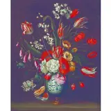 Giacomo Recco, Vaso con fiori, oil on canvas