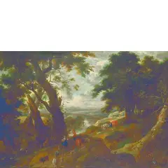 Gaspar de Witte, Paesaggio, oil on canvas