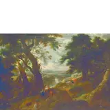 Gaspar de Witte, Paesaggio, oil on canvas