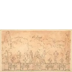 Villa Strozzi by Felice Giani, Penna e inchiostro marrone, offered May 2013