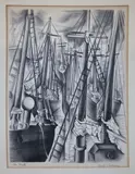 Masts by Ryah Ludins, Lithograph, offered Dec 2019