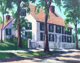 100 Main Street – Nantucket by Rachel A. Farrington, Oil on Canvas Board, offered Dec 2019