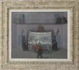 Nino Caffè, Teatro, Oil on Board